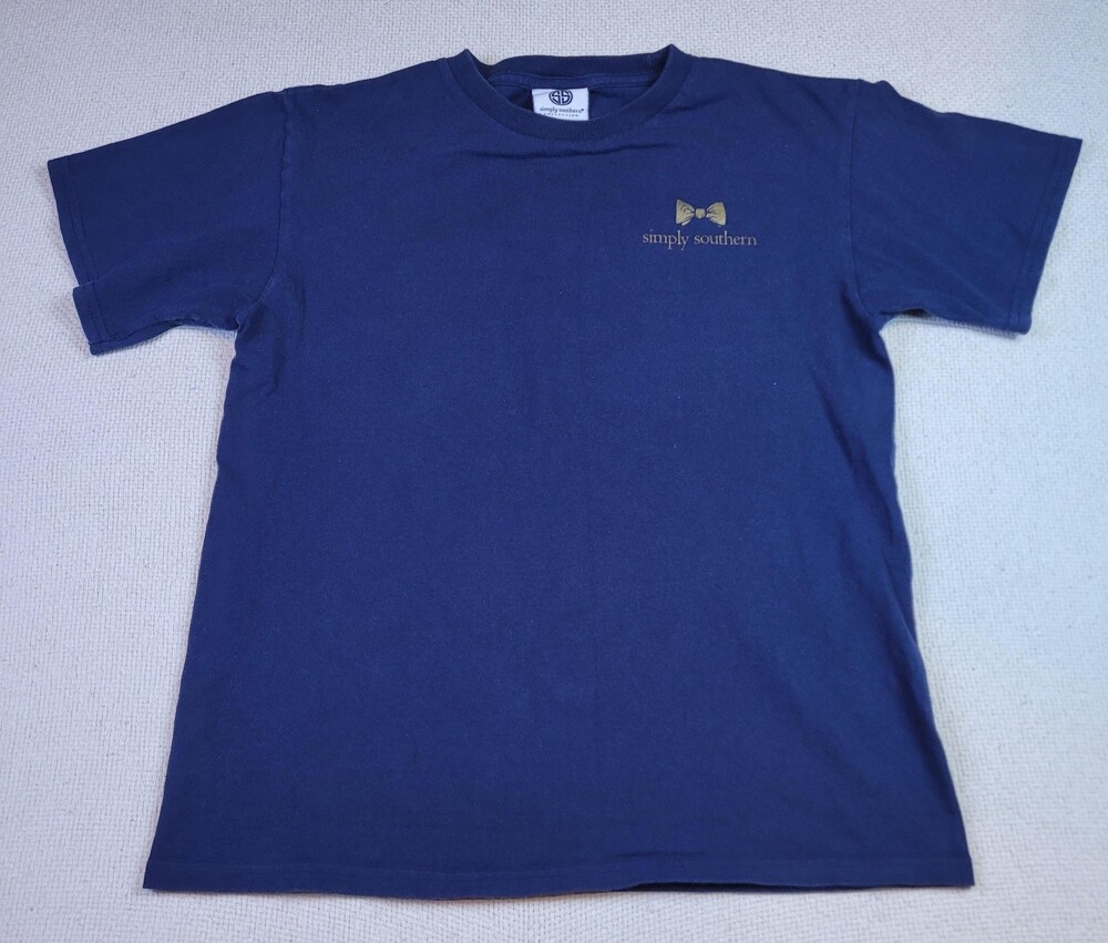 Simply Southern Shirt Youth Large Navy Blue St Augustine Graphic Tee Lighthouse